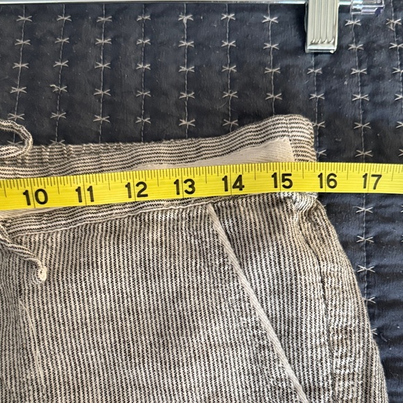 Light Gray Linen-Blend Drawstring Pants - Picture 7 of 7